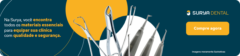 Banner com ferramentas de dentistas