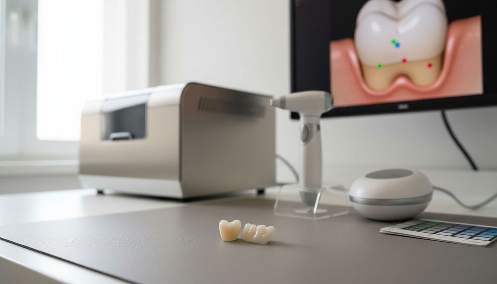 Equipamentos odontológicos em consultório moderno